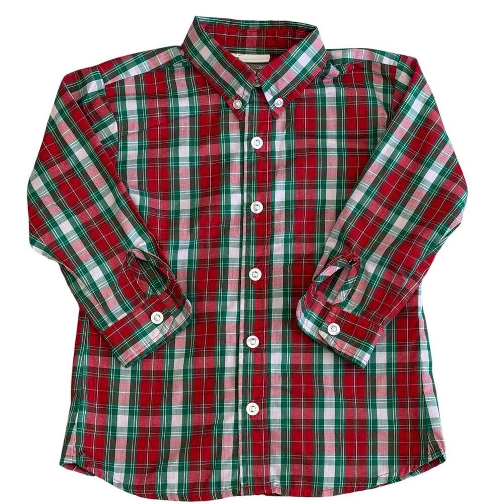 Zuccini Boys Red Plaid Button Down Size 2T